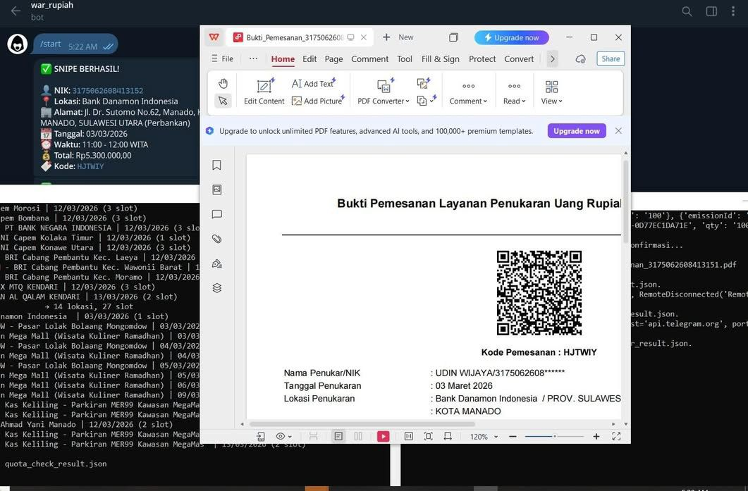 Bot Penukaran Uang Baru